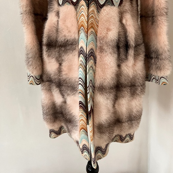 VERY RARE VINTAGE MISSONI Mink and Wool Coat - Picture 6 of 16